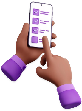 Mãos com celular